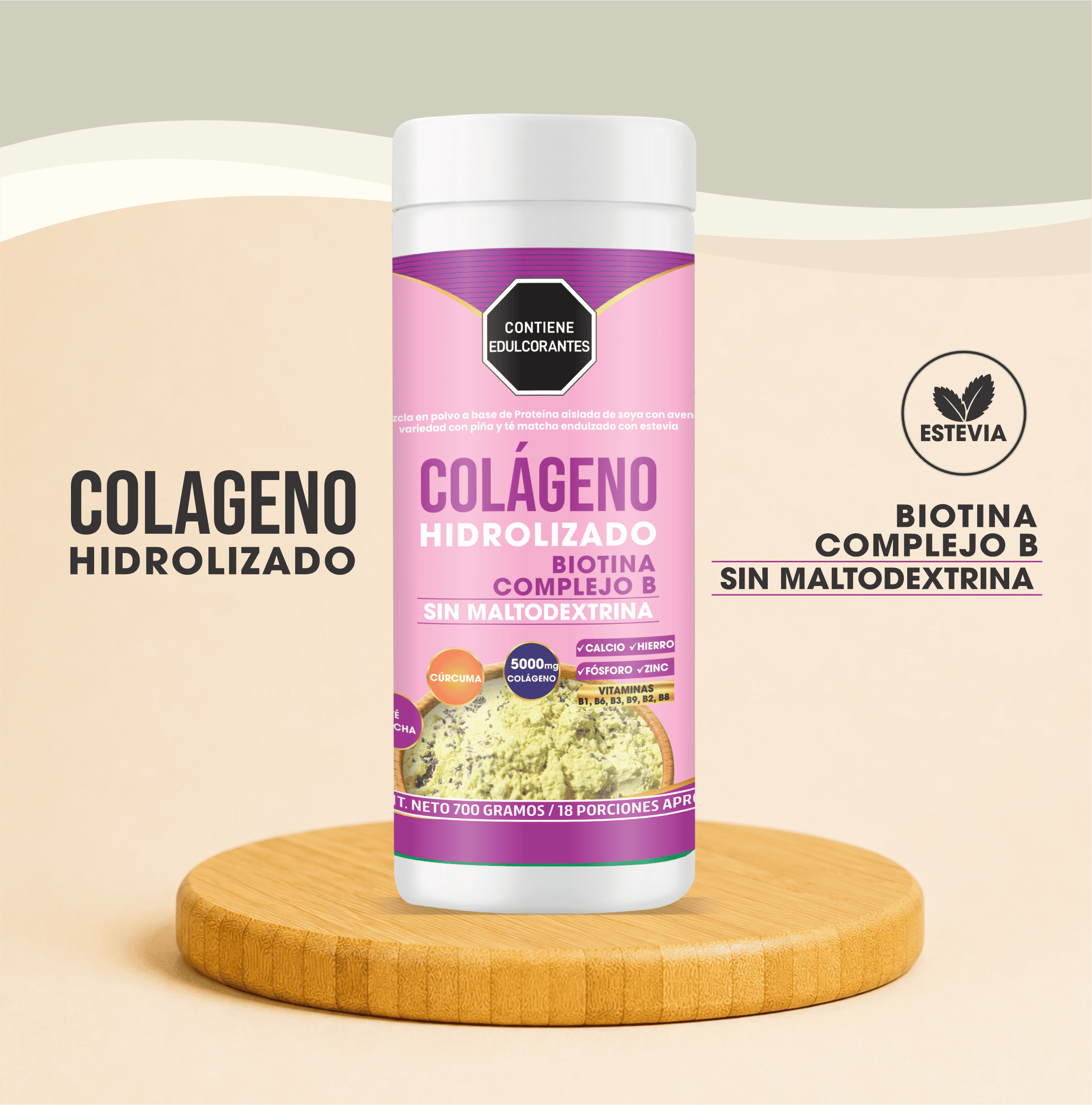 COLÁGENO HIDROLIAZADO+BIOTINA Y COMPLEJO B 700gr